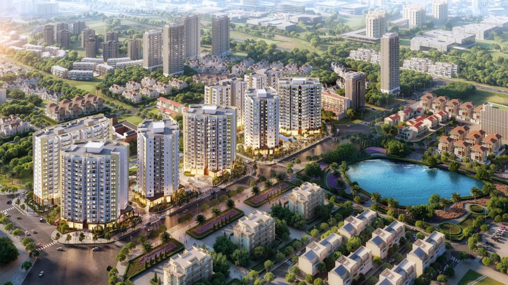 Tổng quan dự án Chung cư No15 Sài Đồng từ trên cao