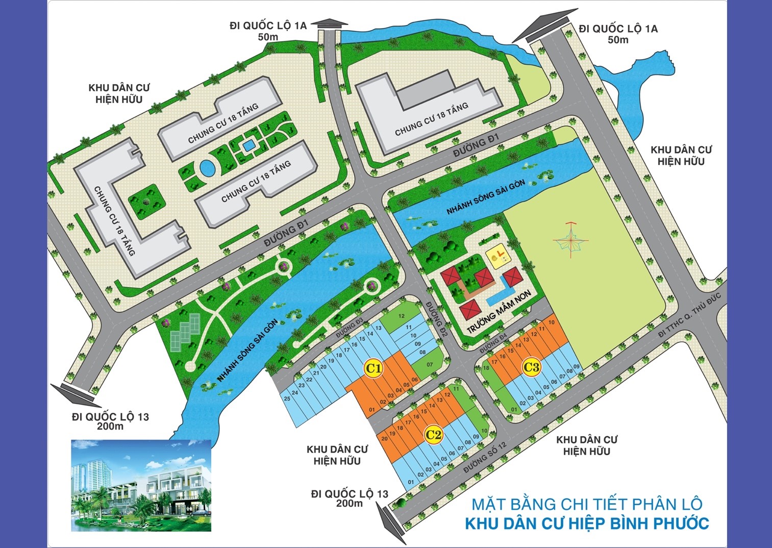 Sơ đồ phân lô dự án KDC Savico Thủ Đức
