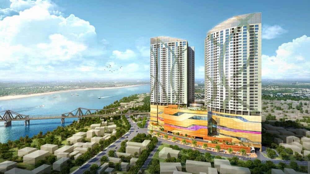 Tầm nhìn sông Hồng từ chung cư Mipec Riverside