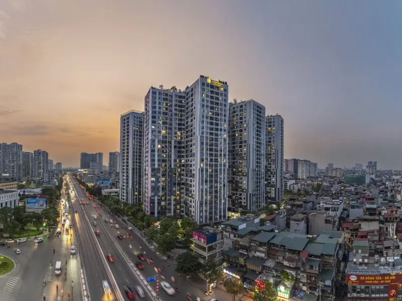 Không gian xanh và thiết kế sang trọng tại dự án thuộc Top căn hộ Quận Hai Bà Trưng, mang đến trải nghiệm sống tiện nghi giữa lòng thành phố.