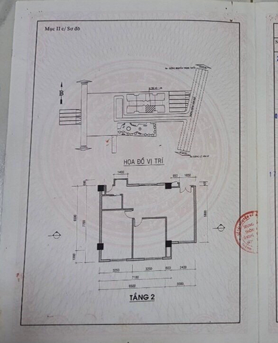 Sơ đồ mặt bằng căn hộ điển hình tại Cao ốc 44 Đặng Văn Ngữ