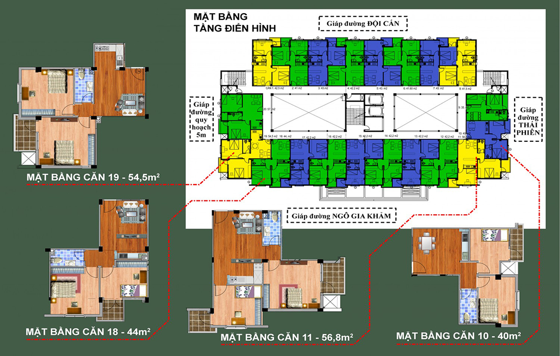 Mặt bằng tầng điển hình Chung cư An Thịnh