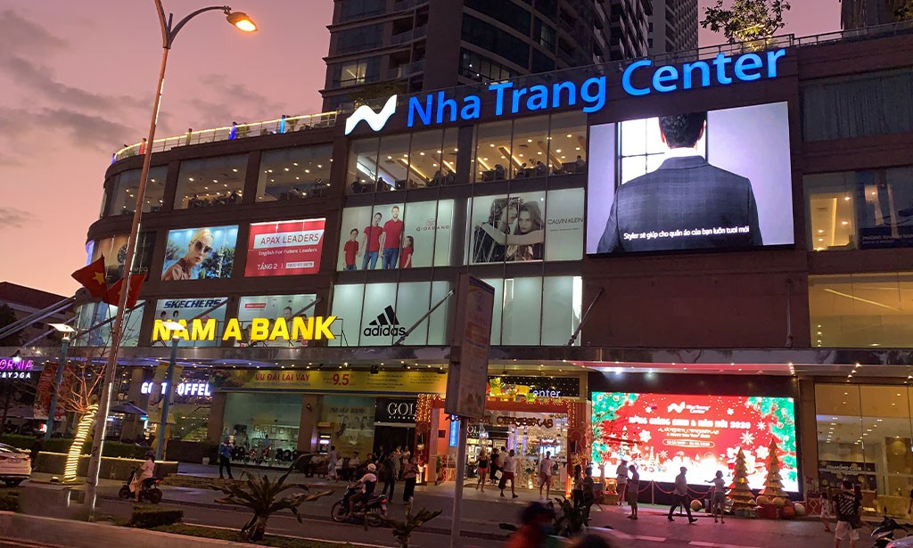 Phối cảnh tổng thể Nha Trang Center Residences lung linh ban đêm