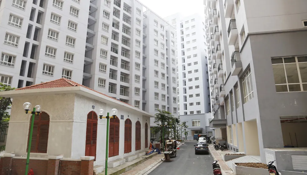 Phối cảnh Chung cư tái định cư Hoàng Cầu
