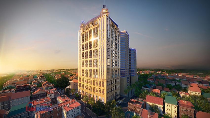 Phối cảnh Hoàng Thành Tower về đêm, Hà Nội