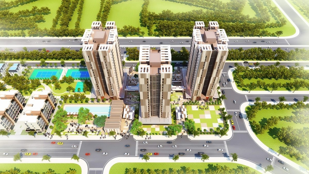 Tổng quan Green Park CT15 Việt Hưng từ trên cao