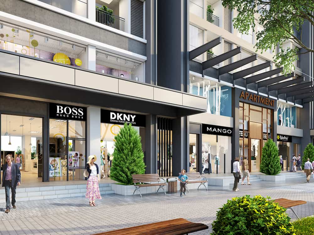 Phối cảnh khuôn viên Shophouse Vinhomes Central Park