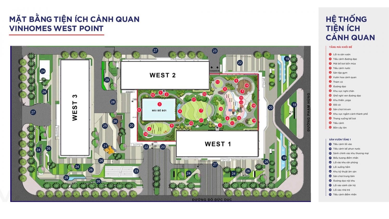 Mặt bằng tổng thể căn hộ 3 phòng ngủ Vinhomes West Point
