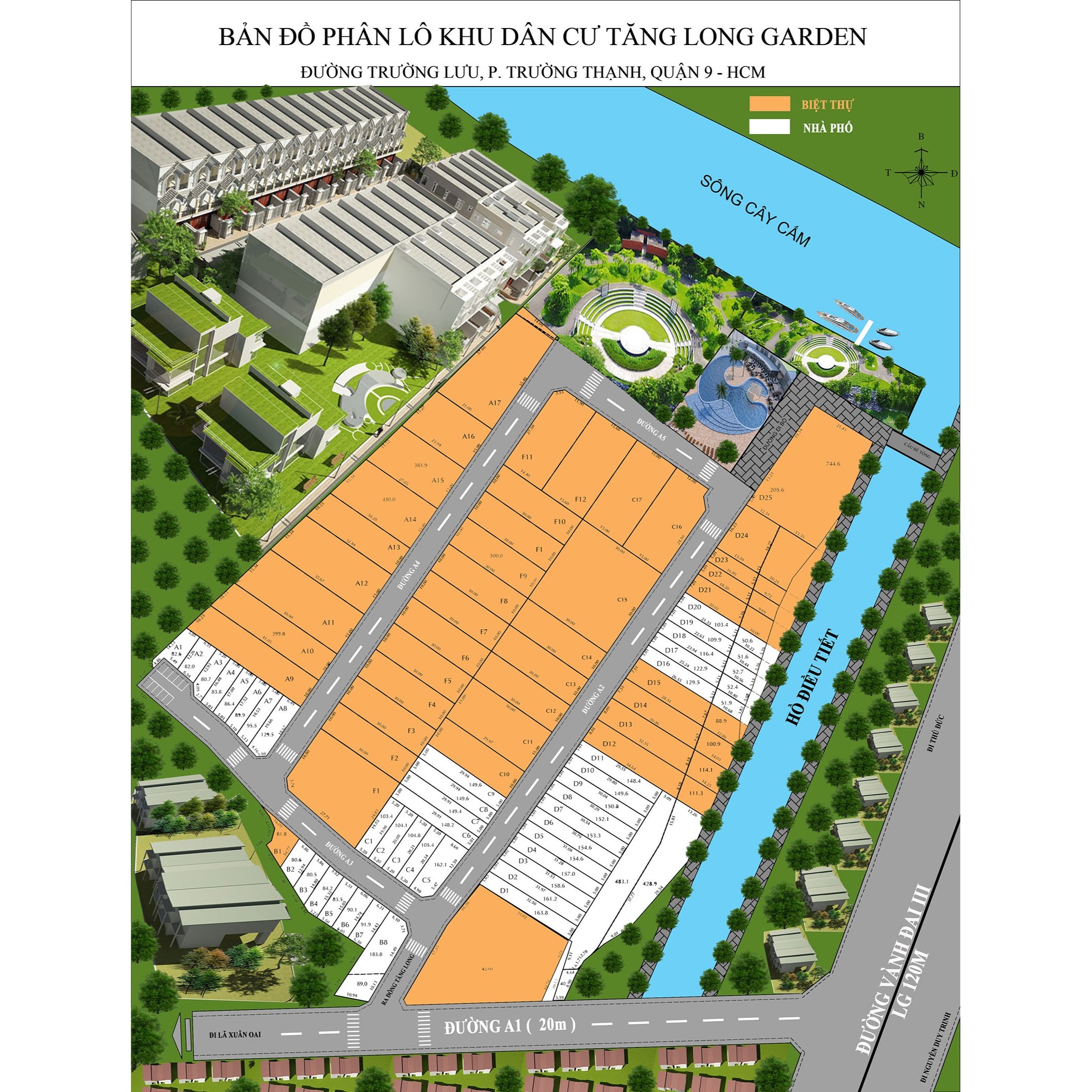 Sơ đồ phân lô Tăng Long Garden TP. Thủ Đức