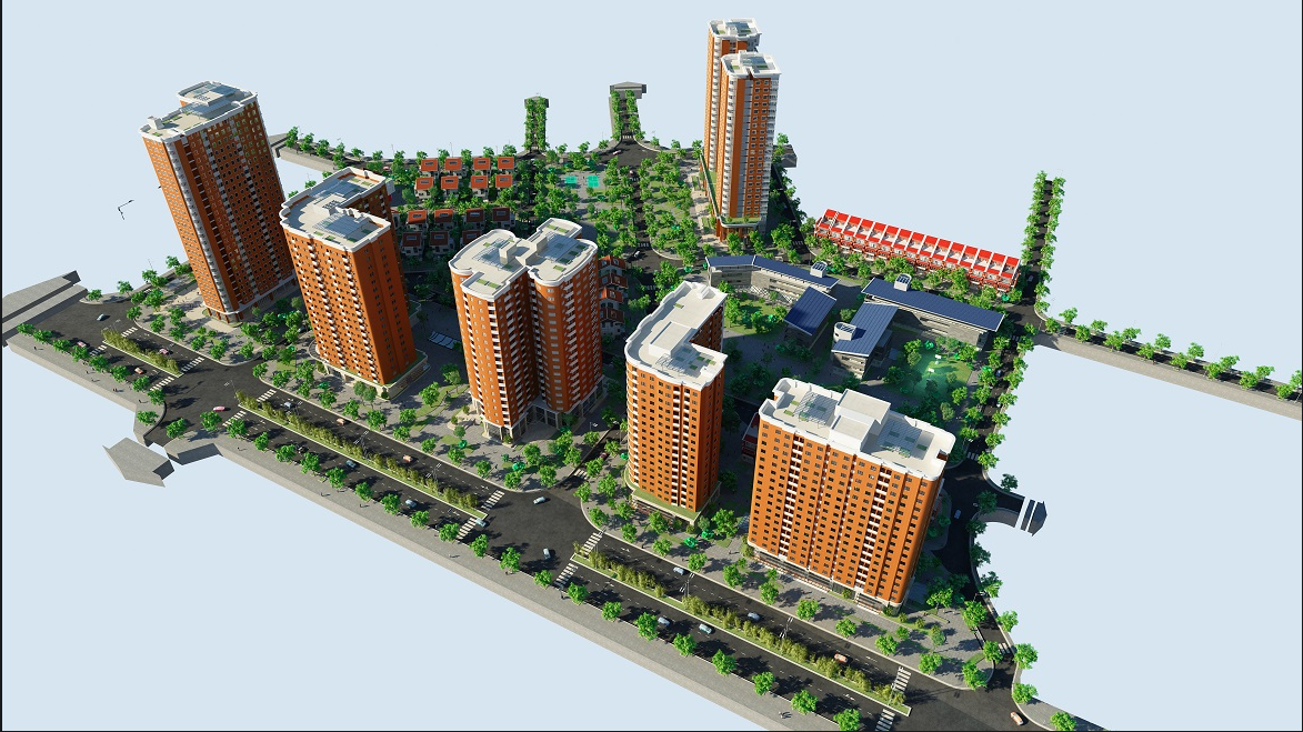 Phối cảnh chung cư CT2B Nghĩa Đô