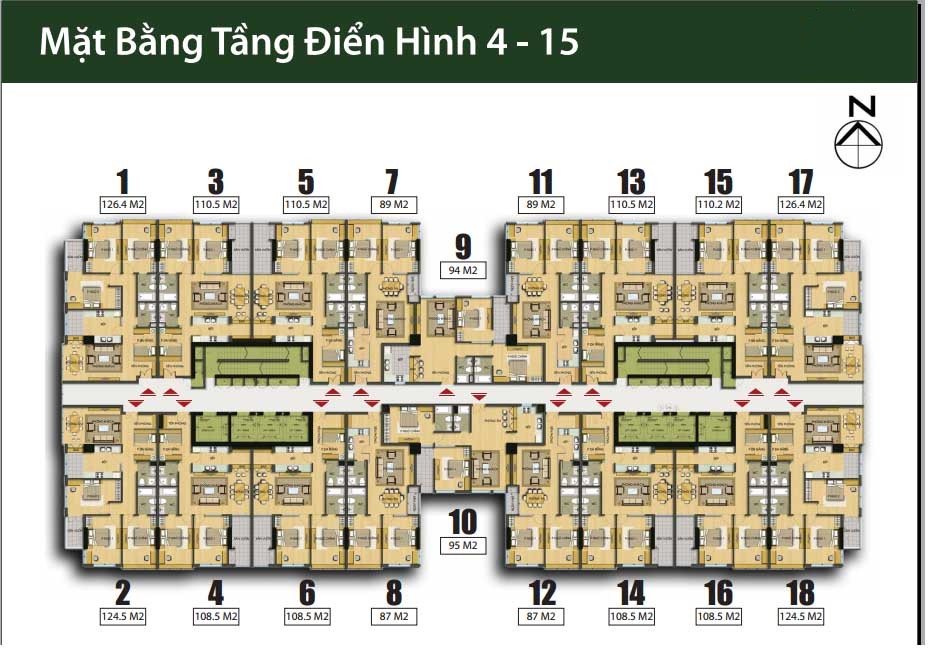 Mặt bằng điển hình căn hộ Capital Garden - 102 Trường Chinh