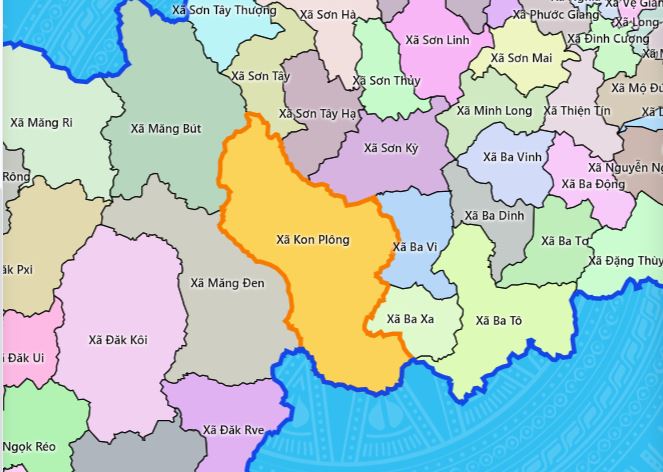 Bản đồ xã Kon Plông - Nhấn để xem ảnh lớn
