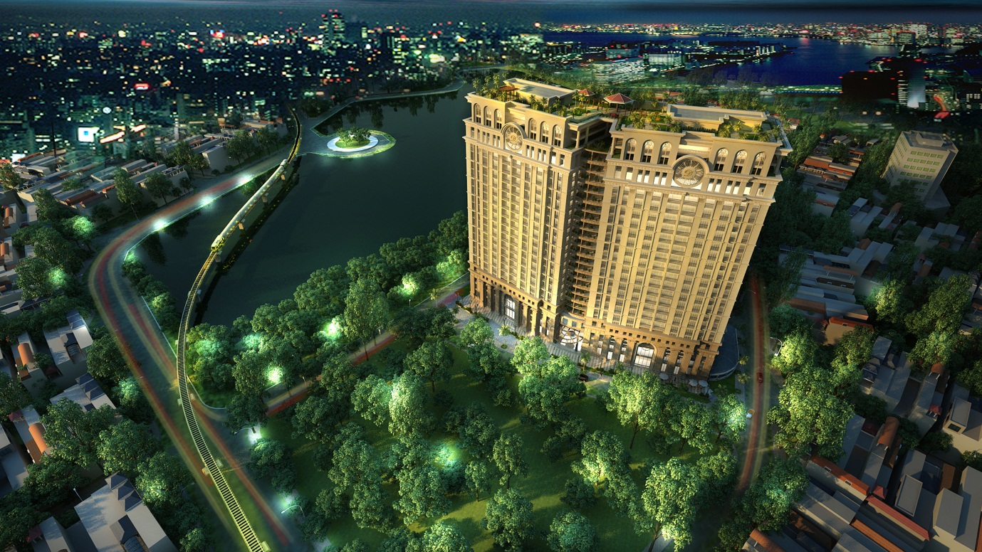 Phối cảnh Chung cư D’. Le Pont D’or - Hoàng Cầu