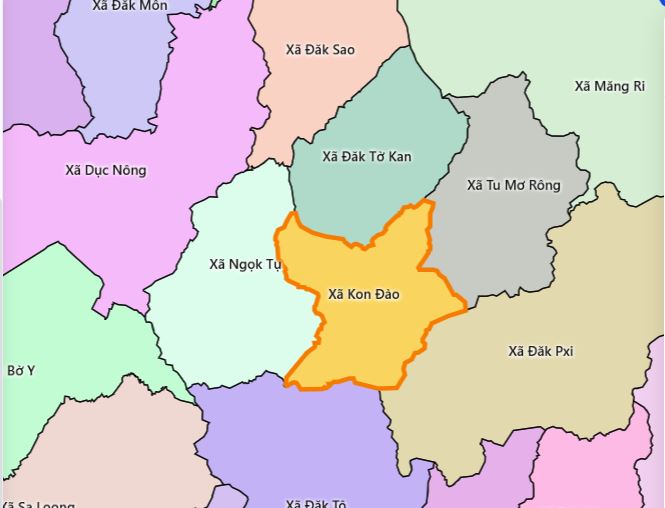Bản đồ xã Kon Đào - Nhấn để xem ảnh lớn