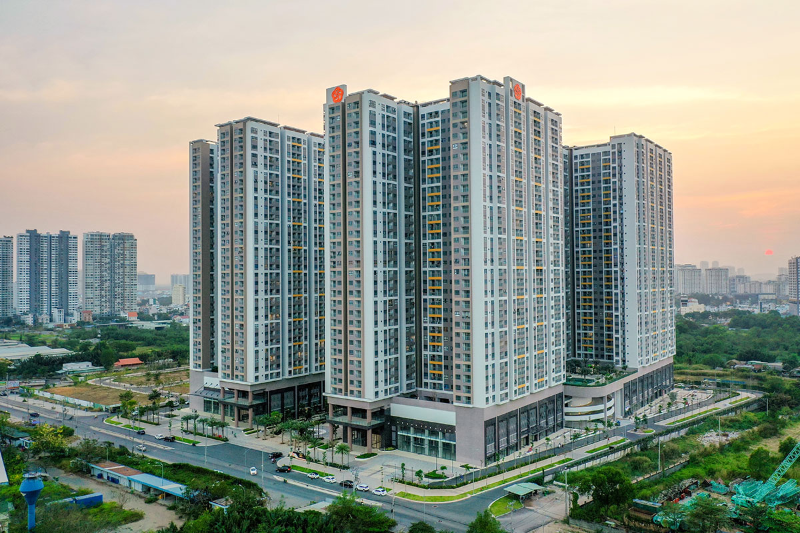 Toàn cảnh Saigon Riverside Complex thuộc top căn hộ Quận 7 với thiết kế sang trọng và tầm nhìn hướng sông tuyệt đẹp.