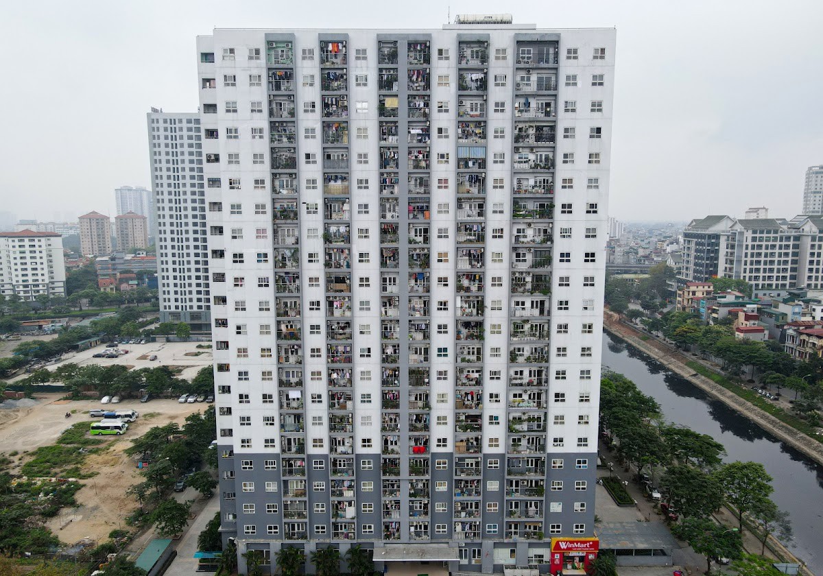 Phối cảnh tổng thể Nhà ở xã hội Đồng Mô