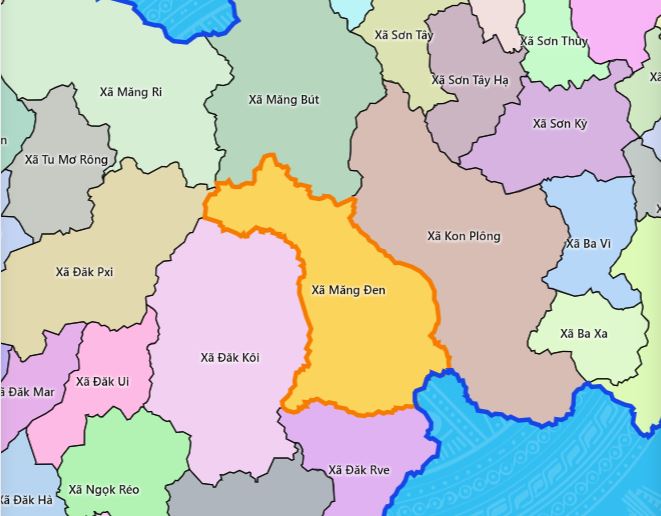 Bản đồ xã Măng Đen - Nhấn để xem ảnh lớn