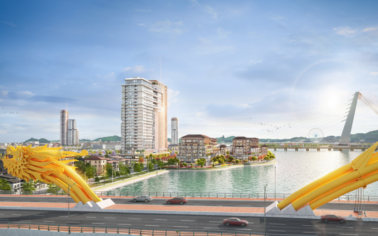 Căn hộ Sun Ponte Residence Đà Nẵng với thiết kế sang trọng, view sông Hàn