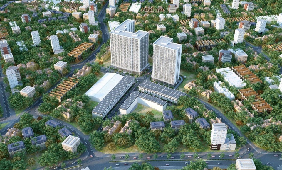 Tiện ích nội khu tại Alva Plaza Bình Dương với hồ bơi và trung tâm thương mại