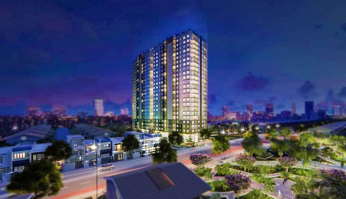 Tiện ích nội khu tại Vista Riverside với hồ bơi và cảnh quan xanh