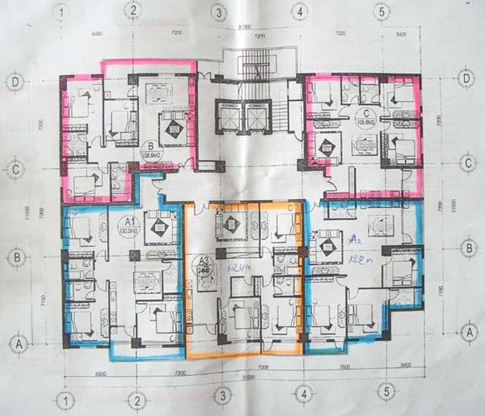Mặt bằng điển hình văn phòng tại Tòa Nhà 131 Phố Thái Hà
