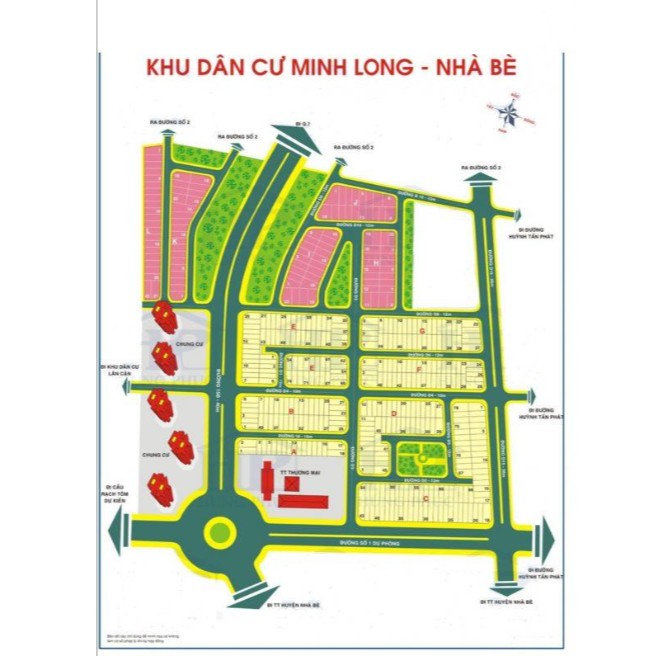 Bản đồ phân lô KDC Phú Xuân Minh Long