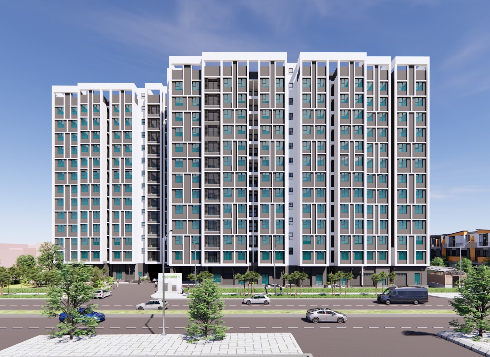 Phối cảnh chung cư Hodeco Phú Mỹ