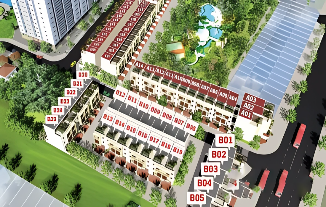 Sơ đồ mặt bằng điển hình Khu phức hợp An Lạc Plaza