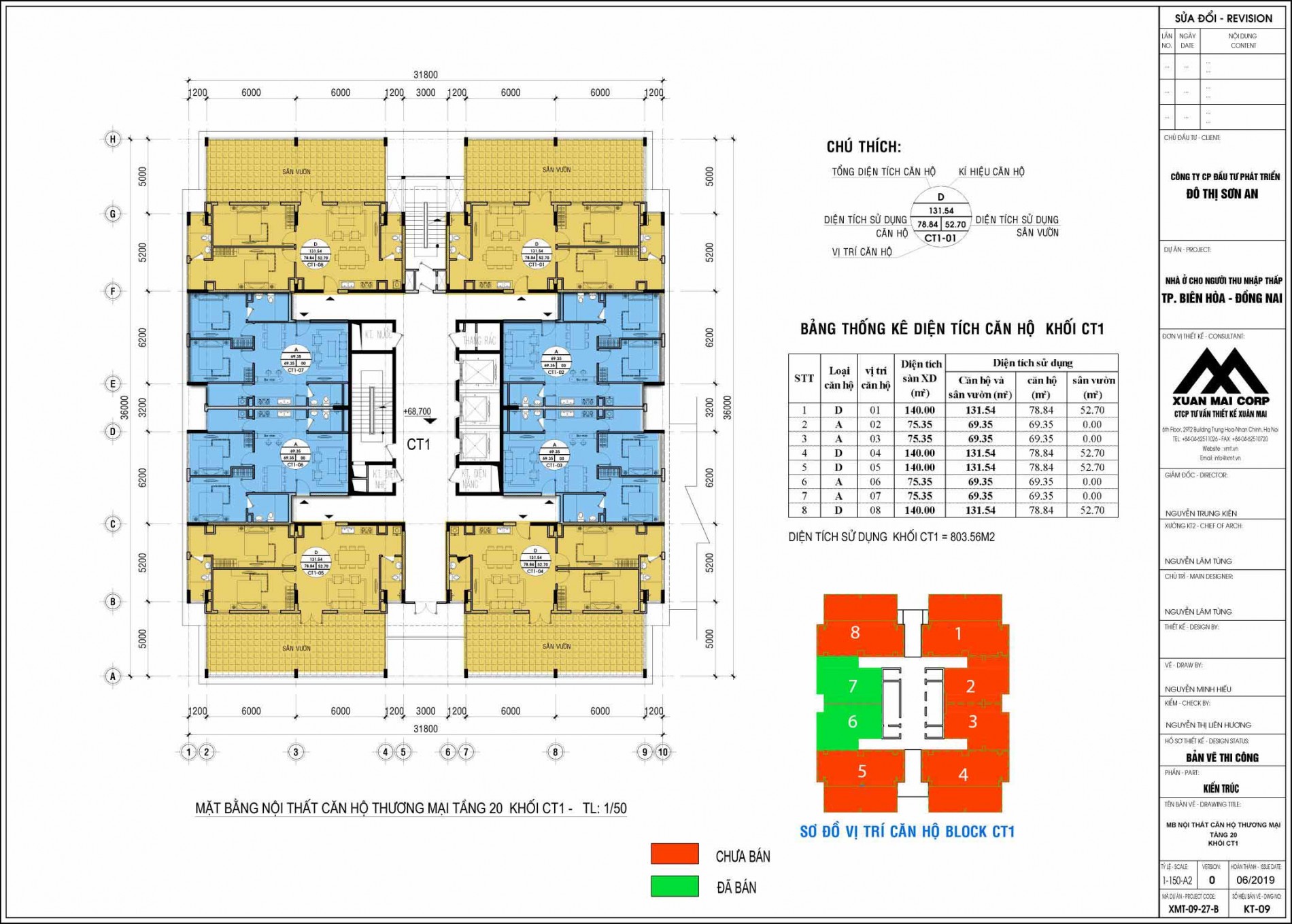 Mặt bằng nội thất căn hộ Sơn An Plaza