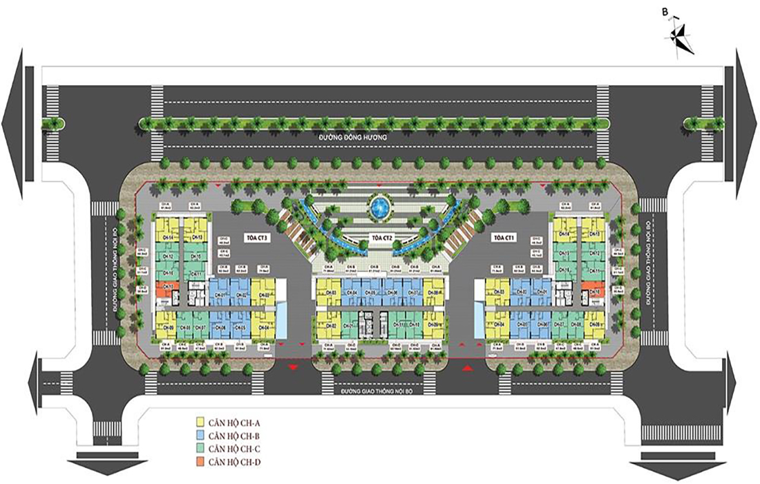 Mặt bằng điển hình căn hộ tại Chung cư Xuân Mai Tower