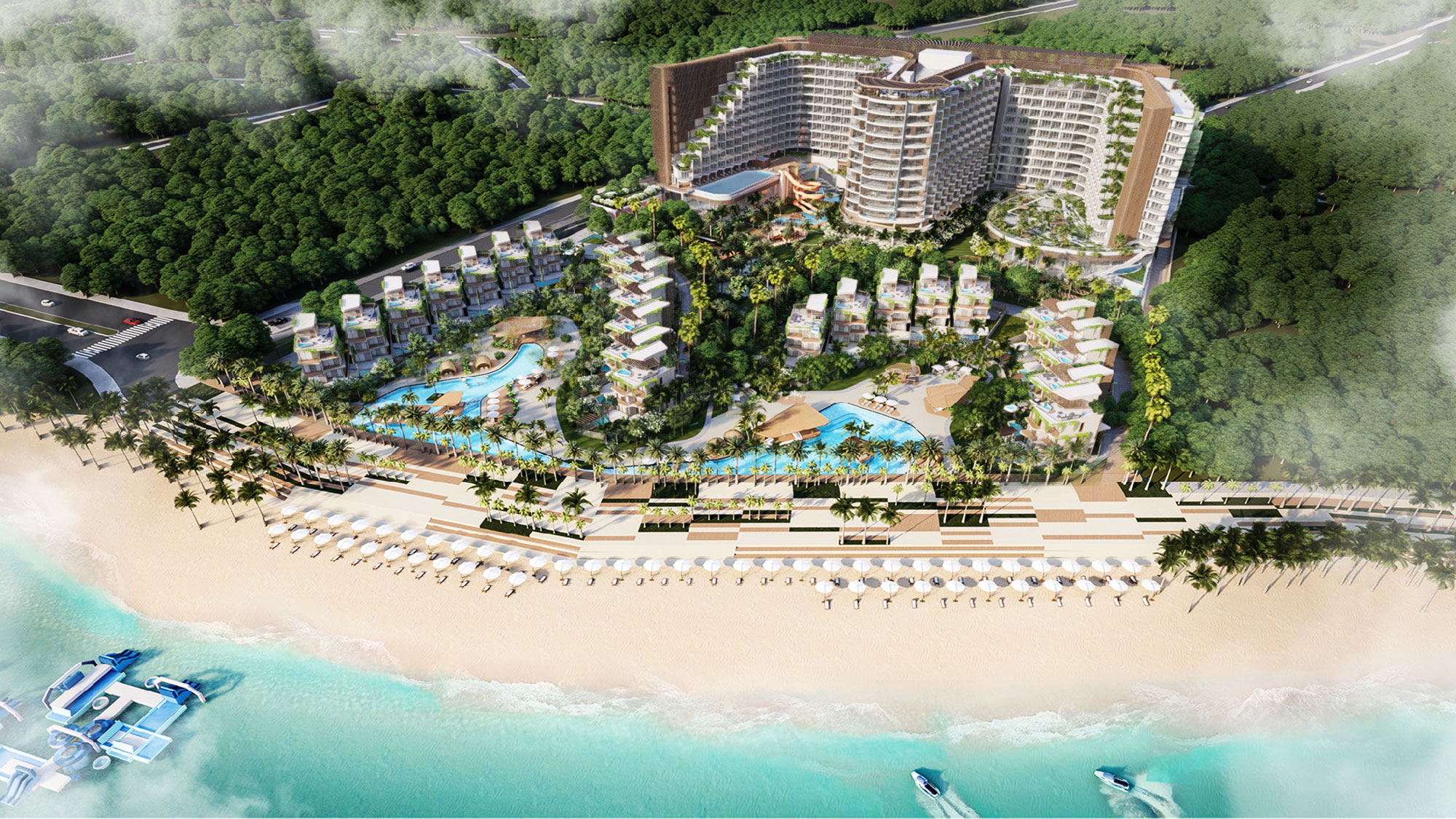 Phối cảnh Charm Long Hải Resort nhìn từ trên cao