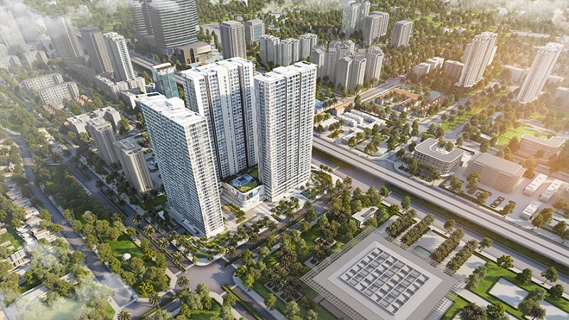 Tổng quan dự án Vinhomes West Point từ trên cao