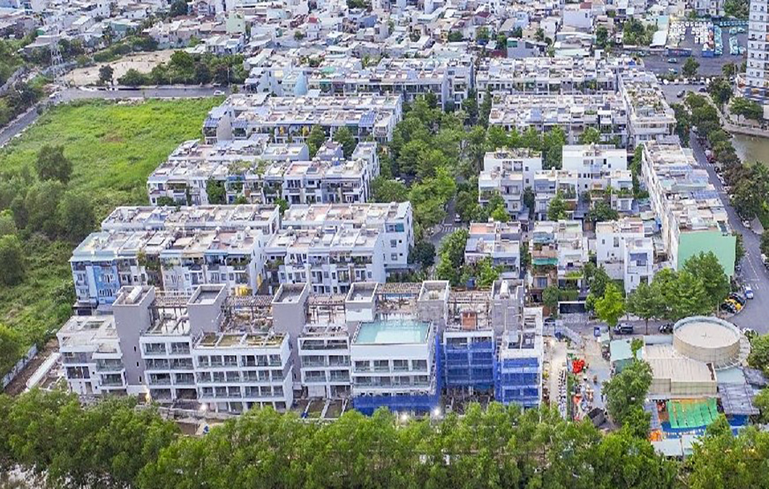 Phối cảnh biệt thự trên không Panomax River Villas