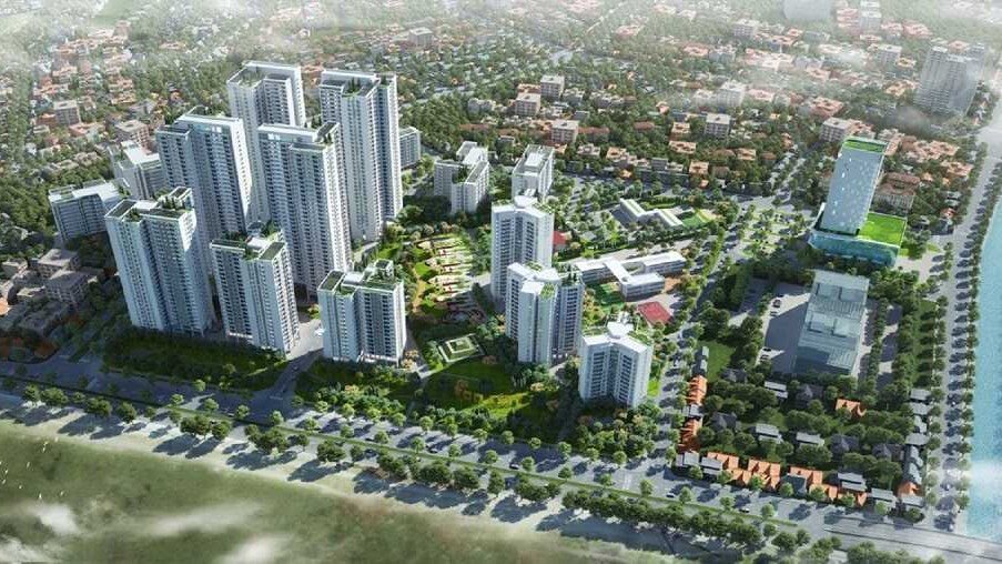 Tổng quan dự án Hồng Hà Eco City từ trên cao