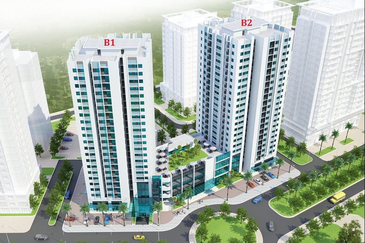 Tổng quan B1-B2 Tây Nam Linh Đàm từ trên cao