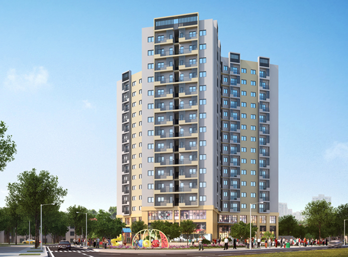 Tổng quan chung cư Happy Star Tower từ trên cao