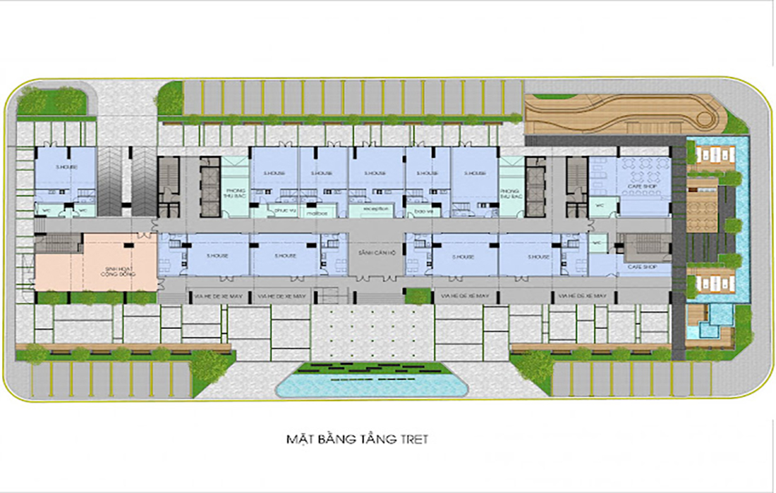 Mặt bằng tầng điển hình Chung cư A.View