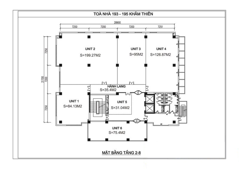 Sơ đồ mặt bằng điển hình căn hộ Khâm Thiên Building