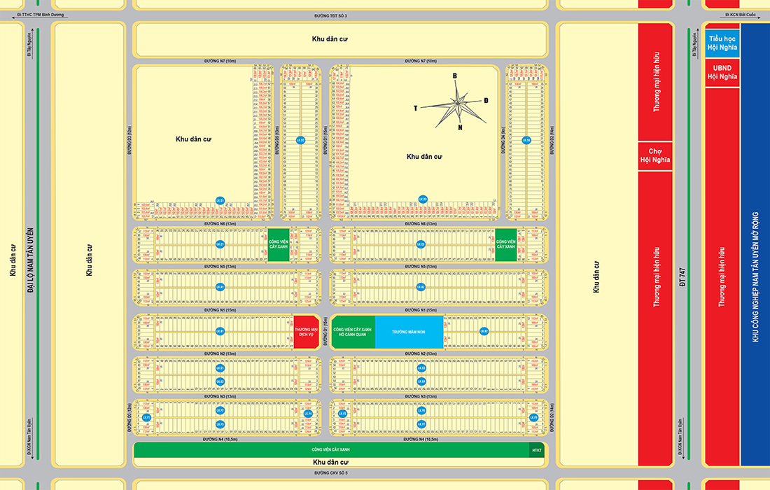 Sơ đồ quy hoạch tổng thể New Times City, Tân Uyên