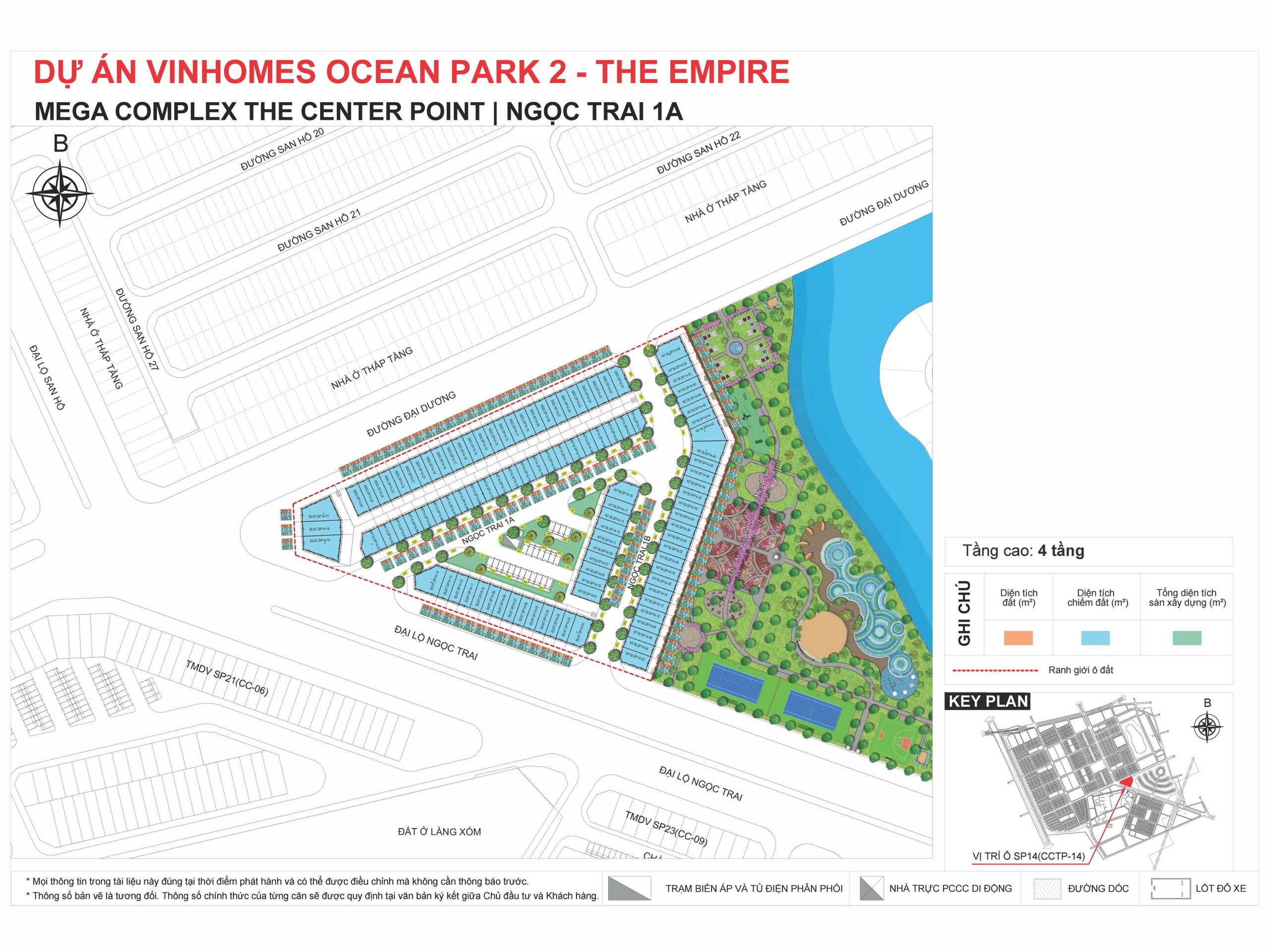 Mặt bằng điển hình biệt thự Mega Complex - Vinhomes Ocean Park 2