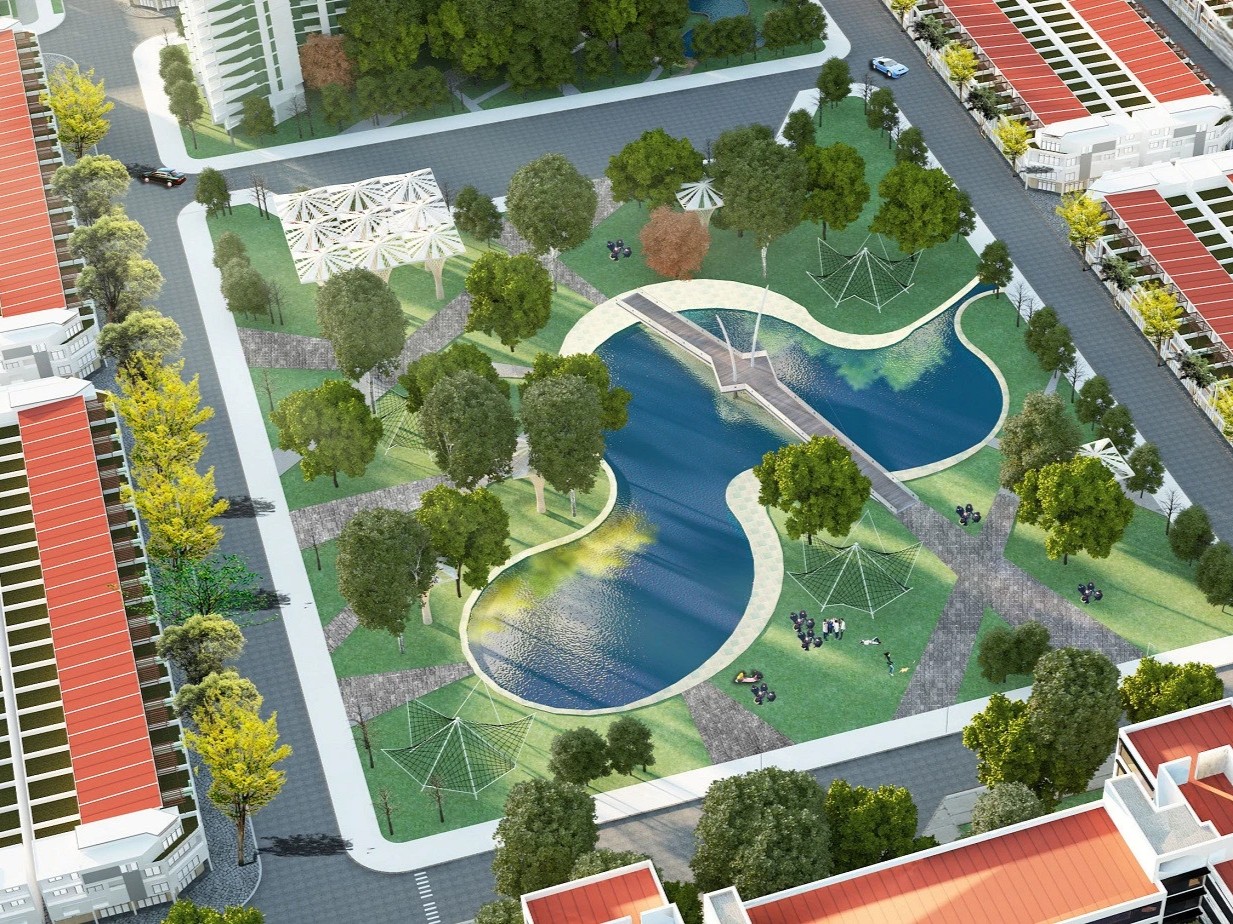 Phối cảnh tổng thể Khu đô thị Huế Green City