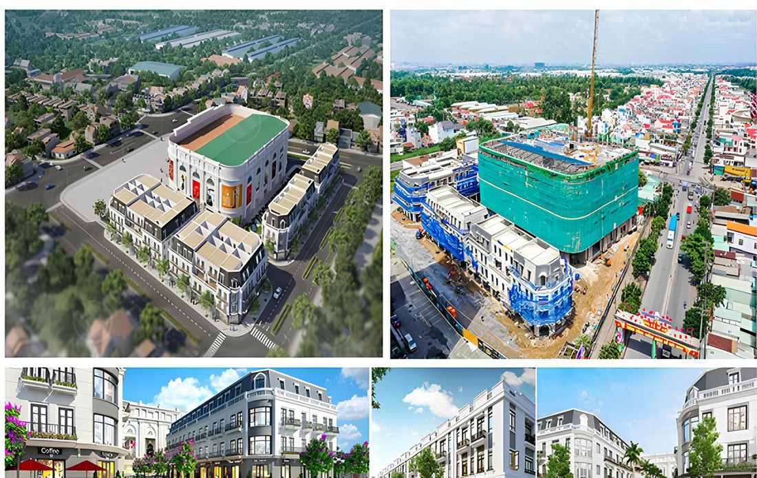 Phối cảnh mặt tiền Nhà phố thương mại An Phú