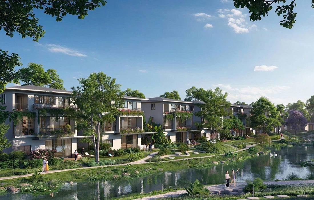 Biệt thự song lập Xanh Villas với sân vườn rộng rãi