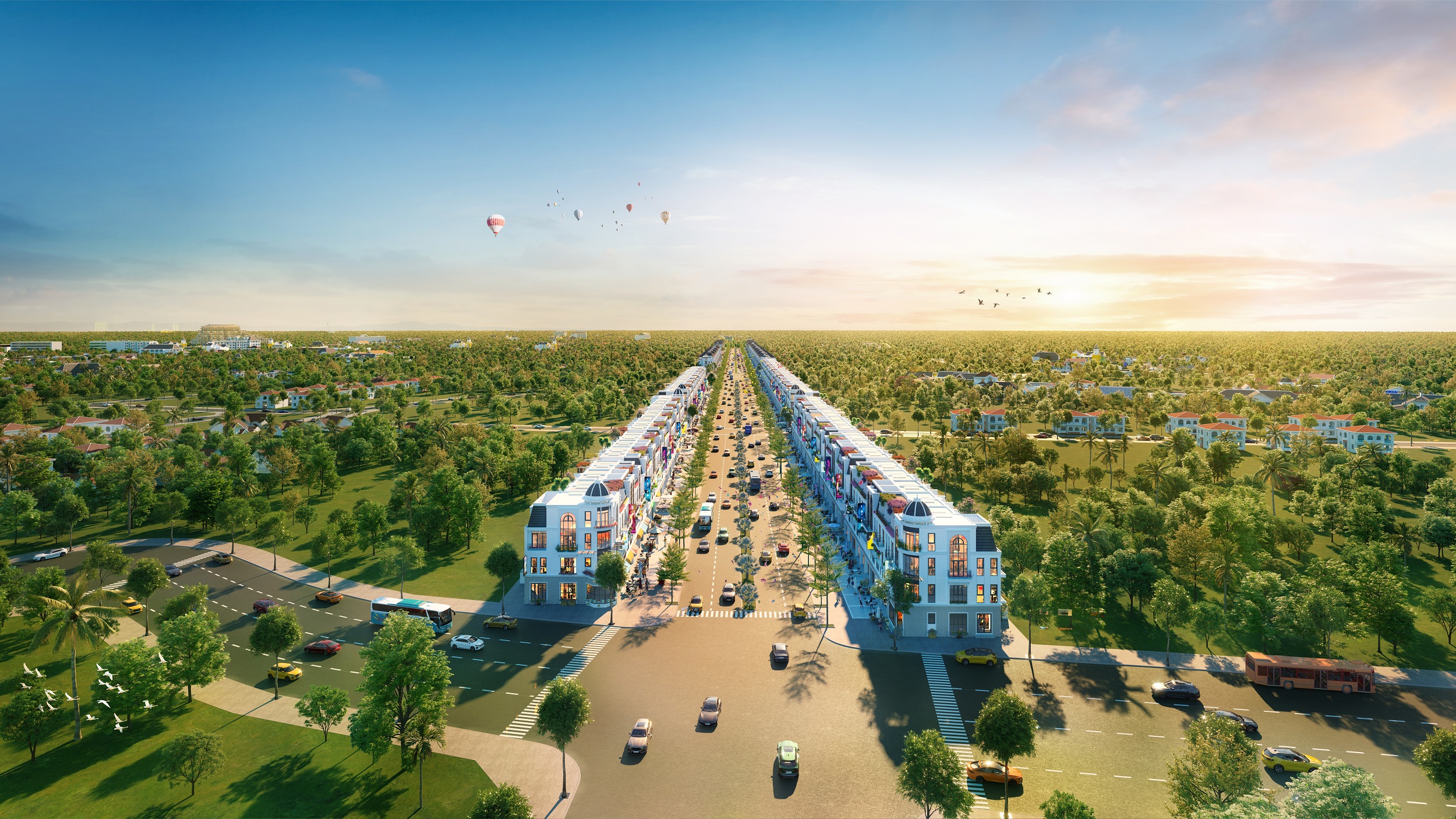 Tổng quan dự án Imperia Grand Plaza Đức Hòa từ trên cao