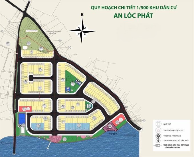 Sơ đồ phân lô chi tiết Khu dân cư An Lộc Phát Quảng Ngãi