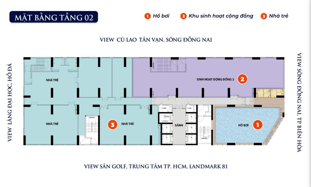 Thiết kế mặt bằng Bcons Avenue tầng 2