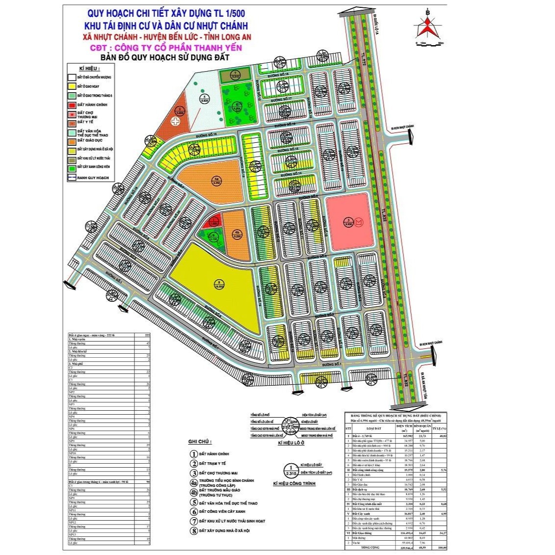 Mặt bằng tổng thể Thanh Yến Residence Bến Lức