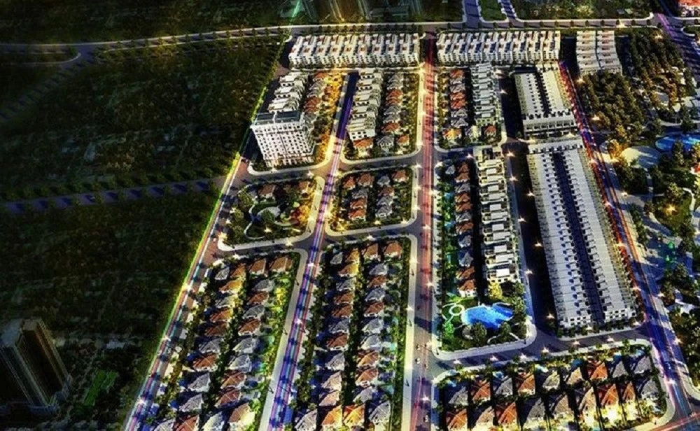 Phối cảnh tổng thể Khu đô thị Coco River Garden từ trên cao