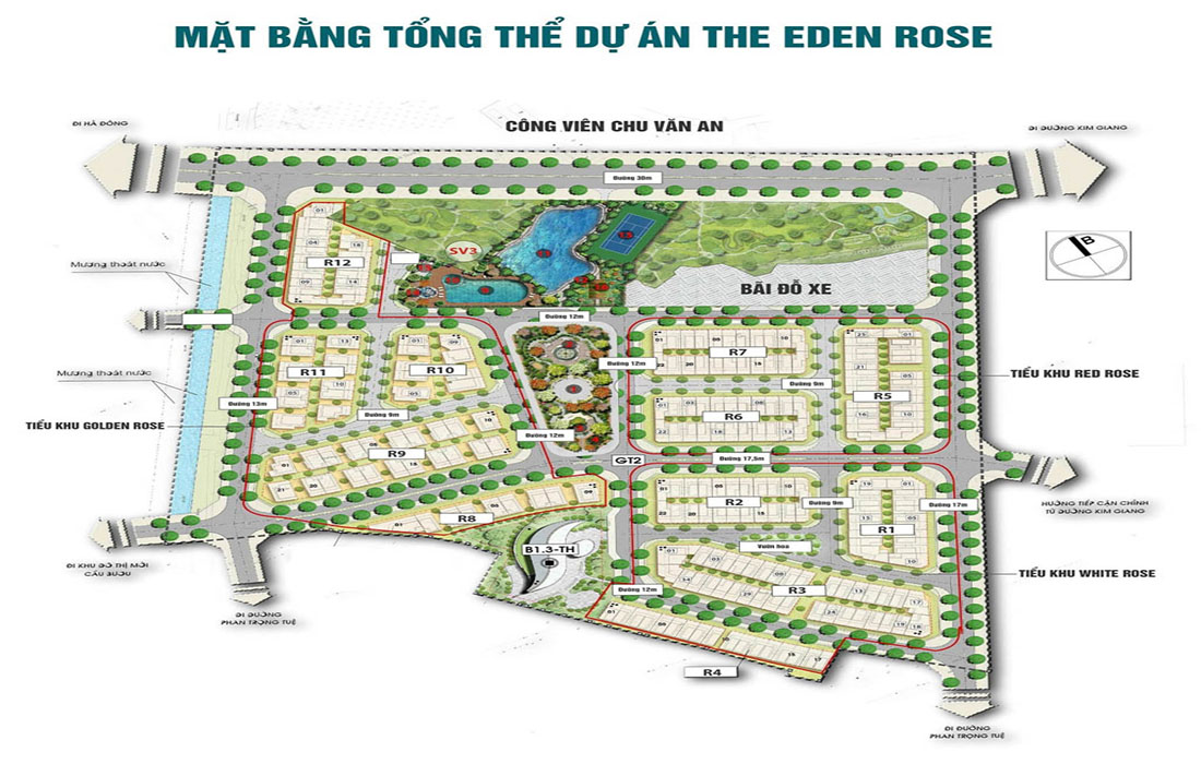 Mặt bằng tổng thể dự án The Eden Rose