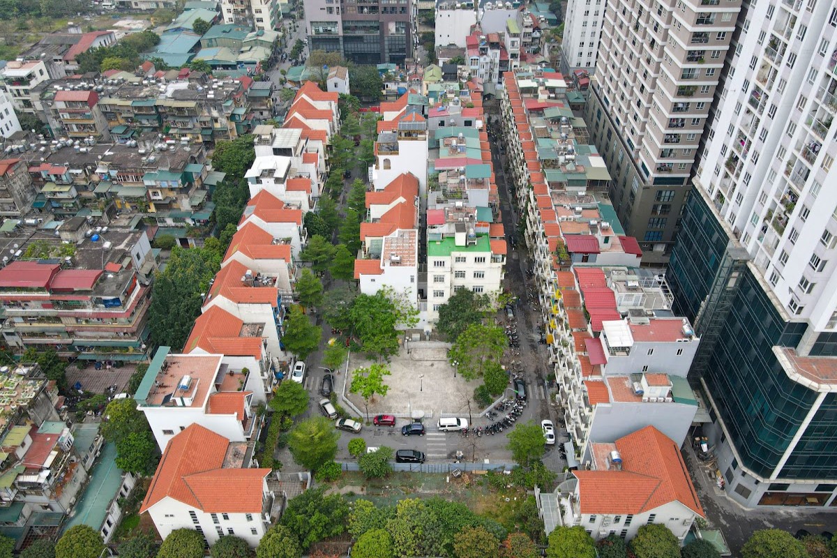 Phối cảnh khu liền kề 96 Nguyễn Huy Tưởng với kiến trúc hiện đại